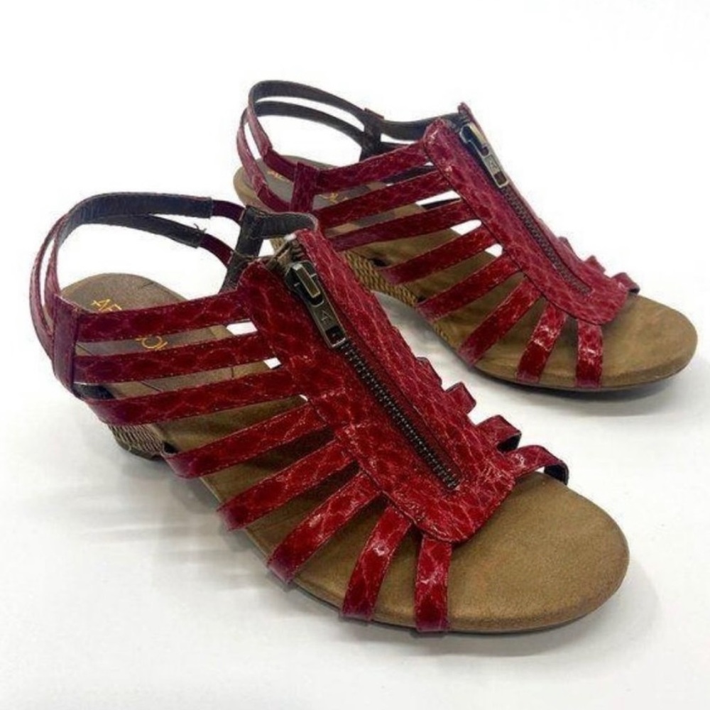 Aerosoles 7 blue wedge sandals